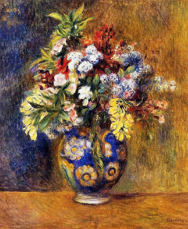 Flowers In A Vase, 1878 by Pierre Auguste Renoir