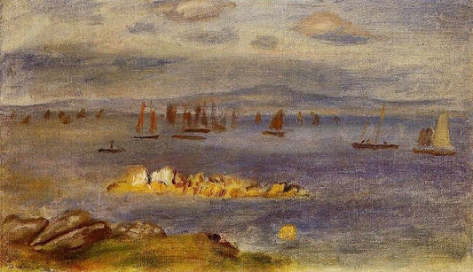 The Coast Of Brittany, Fishing Boats by Pierre Auguste Renoir
