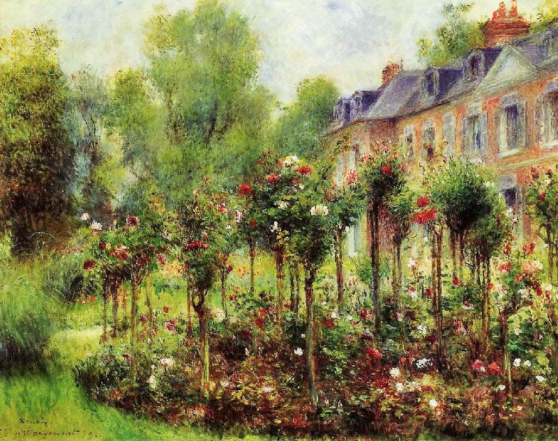 The Rose Garden At Wargemont by Pierre Auguste Renoir