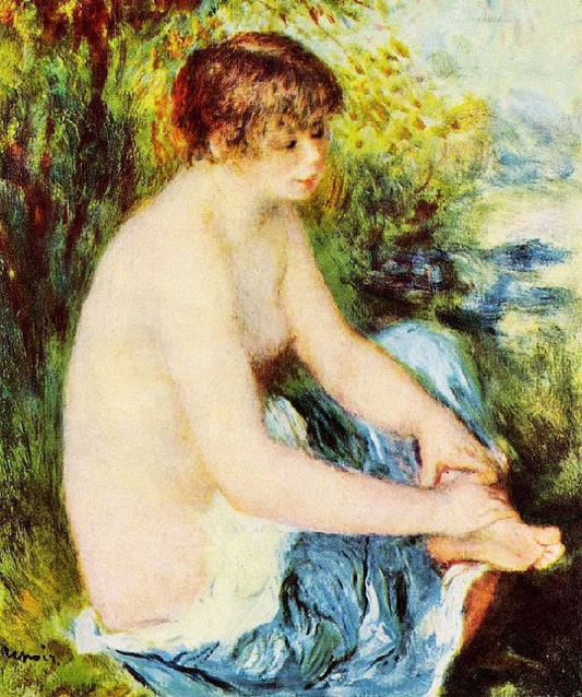 Small Nude In Blue by Pierre Auguste Renoir