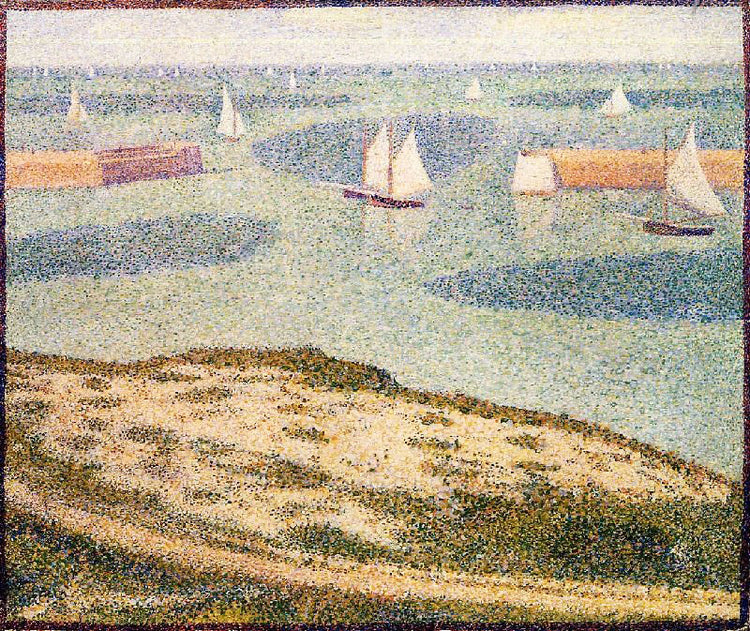 Port-En-Bessin, Entrance To The Outer Harbor by Georges Seurat