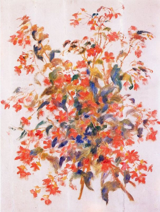 Still Life With Fuscias by Pierre Auguste Renoir