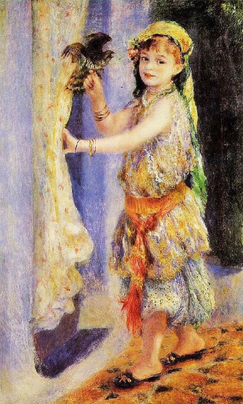 GIRL WITH FALCON, MADAMOISELLE FLEURY IN AN ARABIAN COSTUME