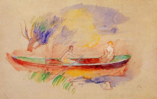Two Women In A Rowboat by Pierre Auguste Renoir