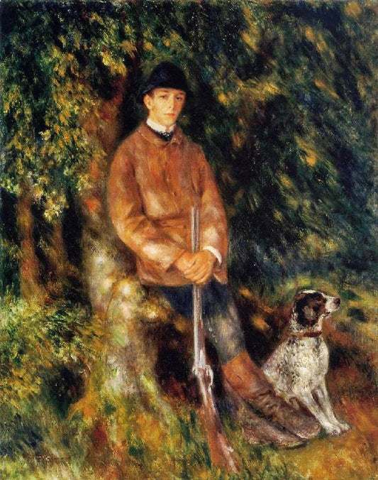 Alfred Berard And His Dog by Pierre Auguste Renoir