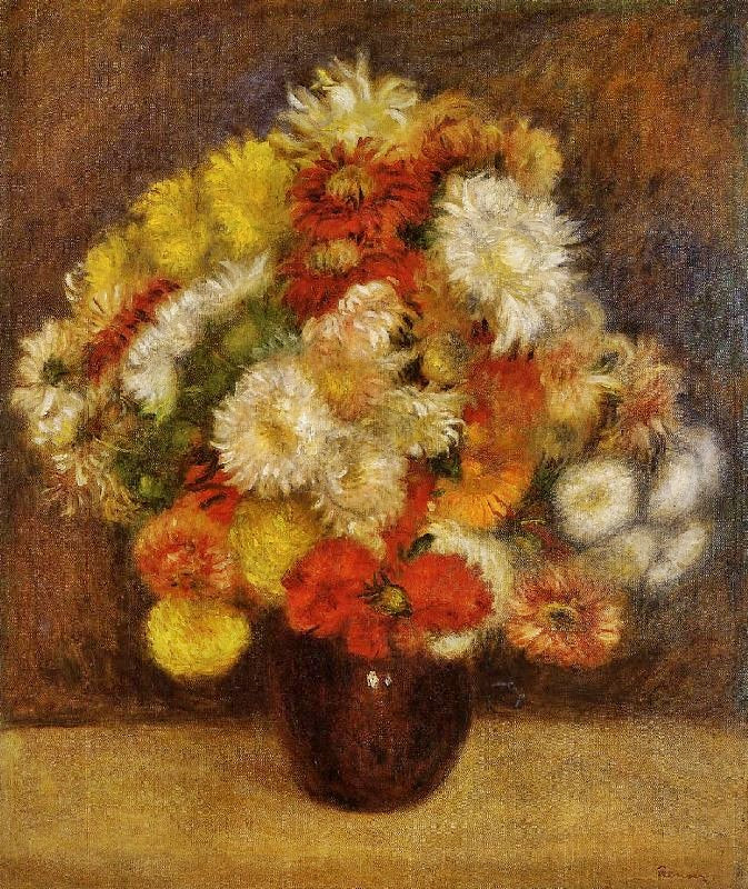 Bouquet Of Chrysanthemums by Pierre Auguste Renoir