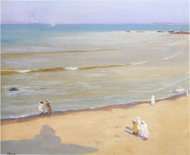 Morning After The Storm On The Beach At Tangier by Sir John Lavery R.A.
