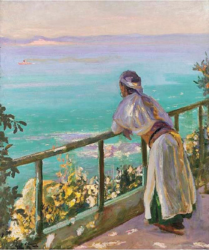 Spanish Coast From Tangier, Trafalgar by Sir John Lavery R.A.