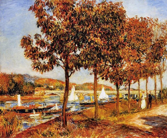 The Bridge At Argenteuil In Autumn by Pierre Auguste Renoir