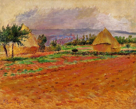 Field And Haystacks by Pierre Auguste Renoir