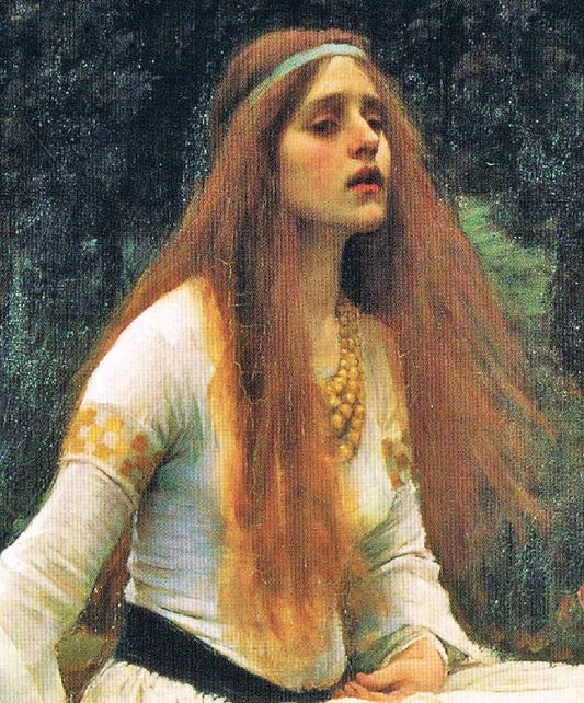 The Lady Of Shalott, Detail-Top by John William Waterhouse