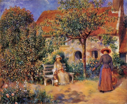 Garden Scene In Brittany by Pierre Auguste Renoir