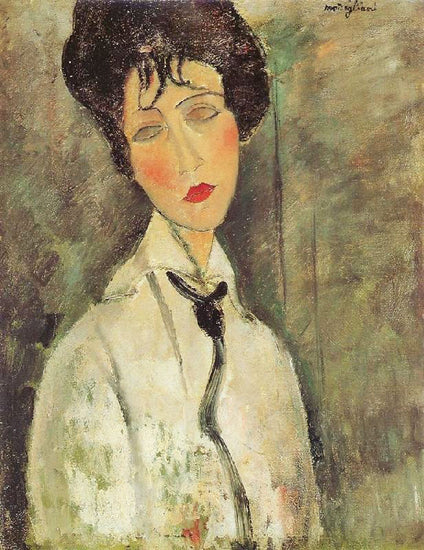 Woman With A Black Tie by Amedeo Modigliani