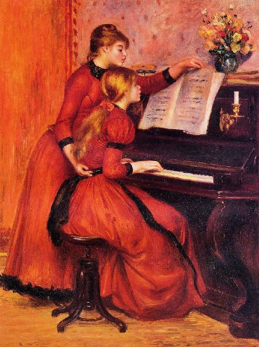 The Piano Lesson by Pierre Auguste Renoir