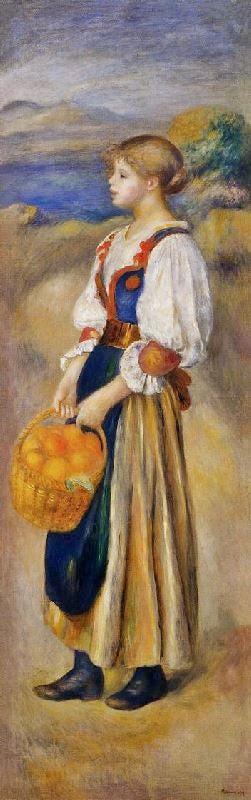 GIRL WITH A BASKET OF ORANGES
