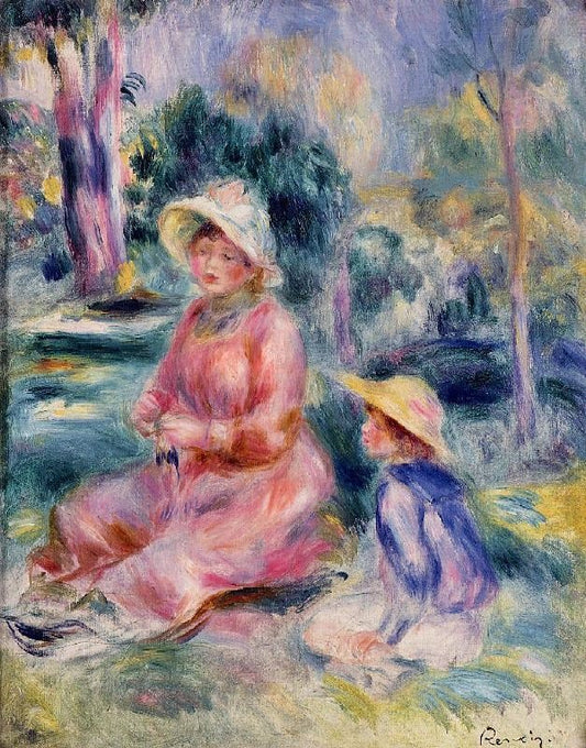 Madame Renoir And Her Son Pierre by Pierre Auguste Renoir