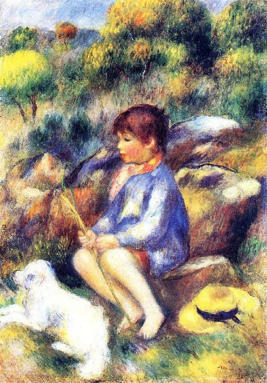 Young Boy By The River by Pierre Auguste Renoir