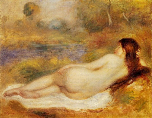 Nude Reclining On The Grass by Pierre Auguste Renoir