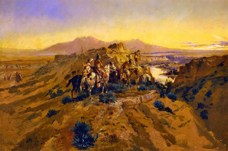 Planning The Attack by Charles Marion Russell