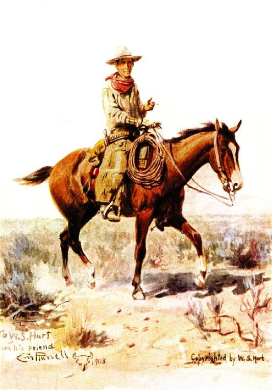 William S. Hart by Charles Marion Russell