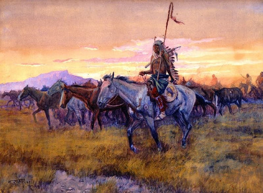 Stolen Horses [No. 3], Detail by Charles Marion Russell