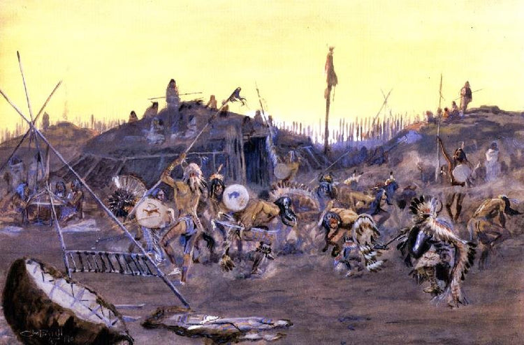 The Mandan Dance by Charles Marion Russell