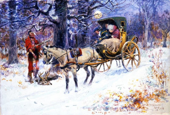 Old Christmas In New England by Charles Marion Russell