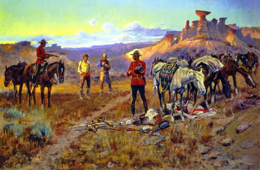 Whiskey Smugglers Caught With The Goods by Charles Marion Russell