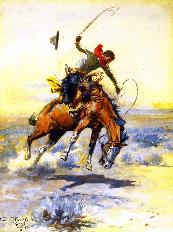 The Bucker by Charles Marion Russell