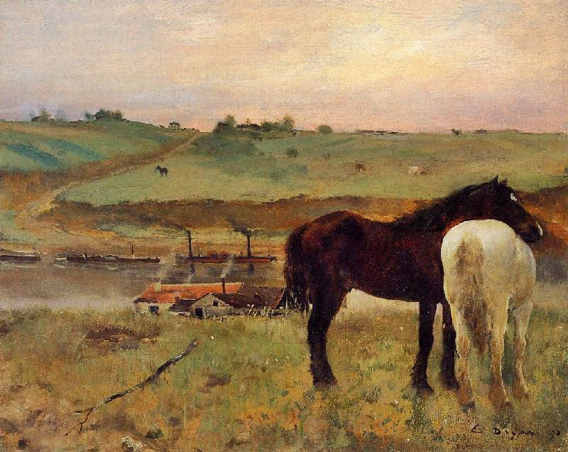 HORSES IN A MEADOW