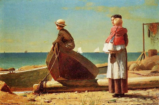 Dad’S Coming! by Winslow Homer