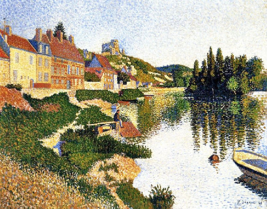 Riverbank, Les Andelys by Paul Signac