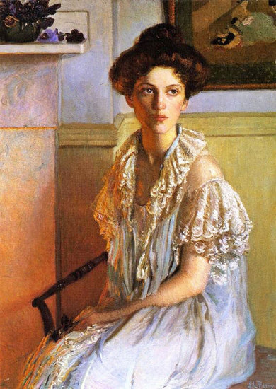 Lady With A Bowl Of Violets by Lilla Cabot Perr