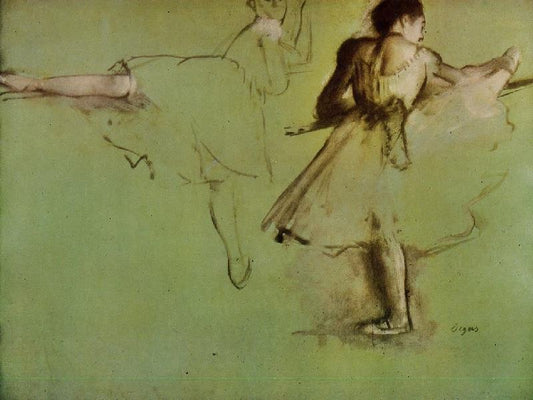 Dancers At The Barre, Study by Edgar Degas