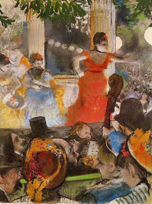 Cafe Concert, At Les Ambassadeurs by Edgar Degas