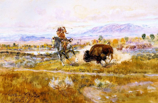 Fighting Meat by Charles Marion Russell