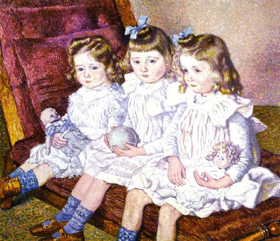 Three Daughters Of Thomas Braun by Theo van Rysselberghe