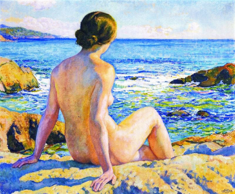 Swimmer Resting by Theo van Rysselberghe