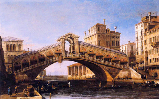CAPRICCIO OF THE RIALTO BRIDGE WITH THE LAGOON BEYOND