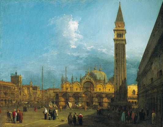VENICE: PIAZZA SAN MARCO WITH THE BASILICA AND CAMPANILE