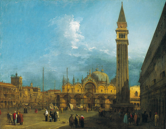 VENICE: PIAZZA SAN MARCO WITH THE BASILICA AND CAMPANILE