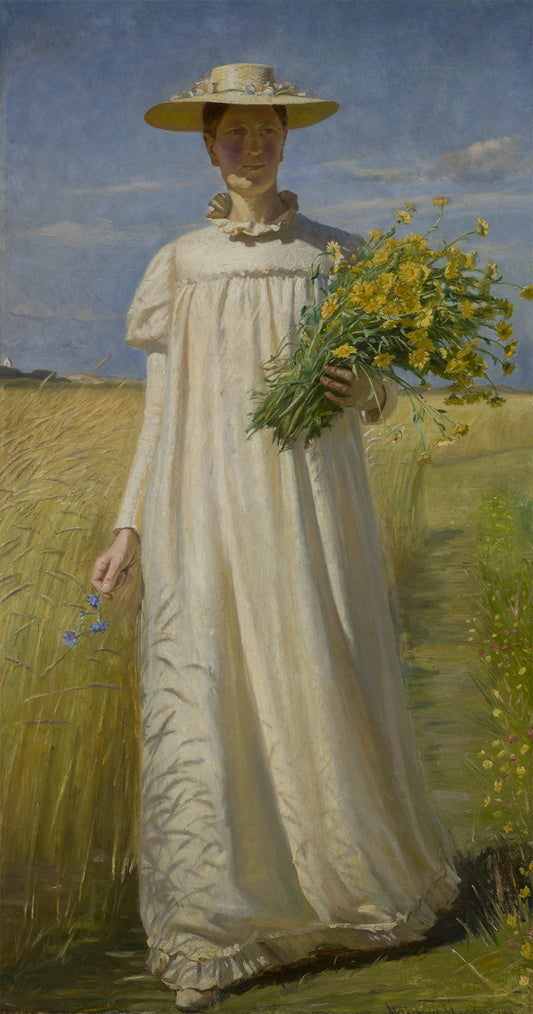 ANNA ANCHER RETURNING FROM THE FIELD