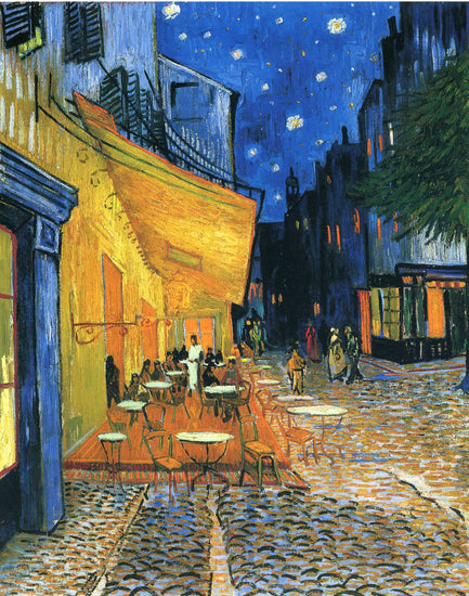 THE CAFE TERRACE ON THE PLACE DE FORUM, ARLES, AT NIGHT