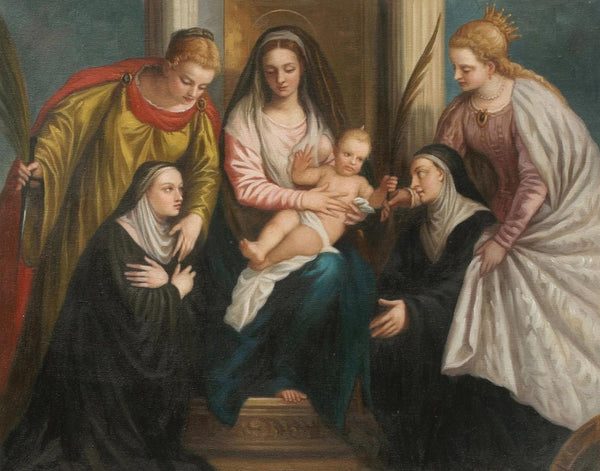 MADONNA WITH CHILD AND ST LUCY, CATHERINE AND TWO NUNS