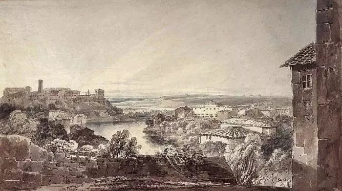 ROME, THE TIBER WITH THE AVENTINE ON THE LEFT