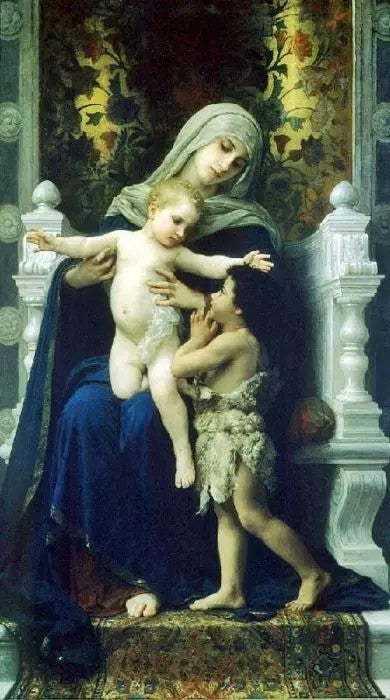 THE VIRGIN, BABY JESUS AND SAINT JOHN THE BAPTIST