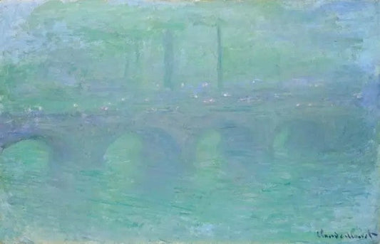 WATERLOO BRIDGE, LONDON, AT DUSK