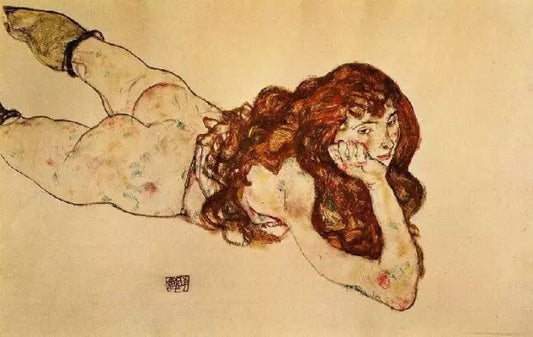 FEMALE NUDE LYING ON HER STOMACH