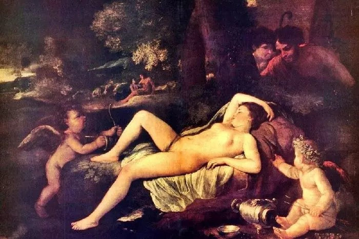 SLEEPING VENUS AND CUPID