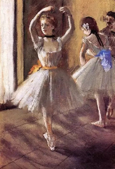 TWO DANCERS IN THE STUDIO (DANCE SCHOOL)